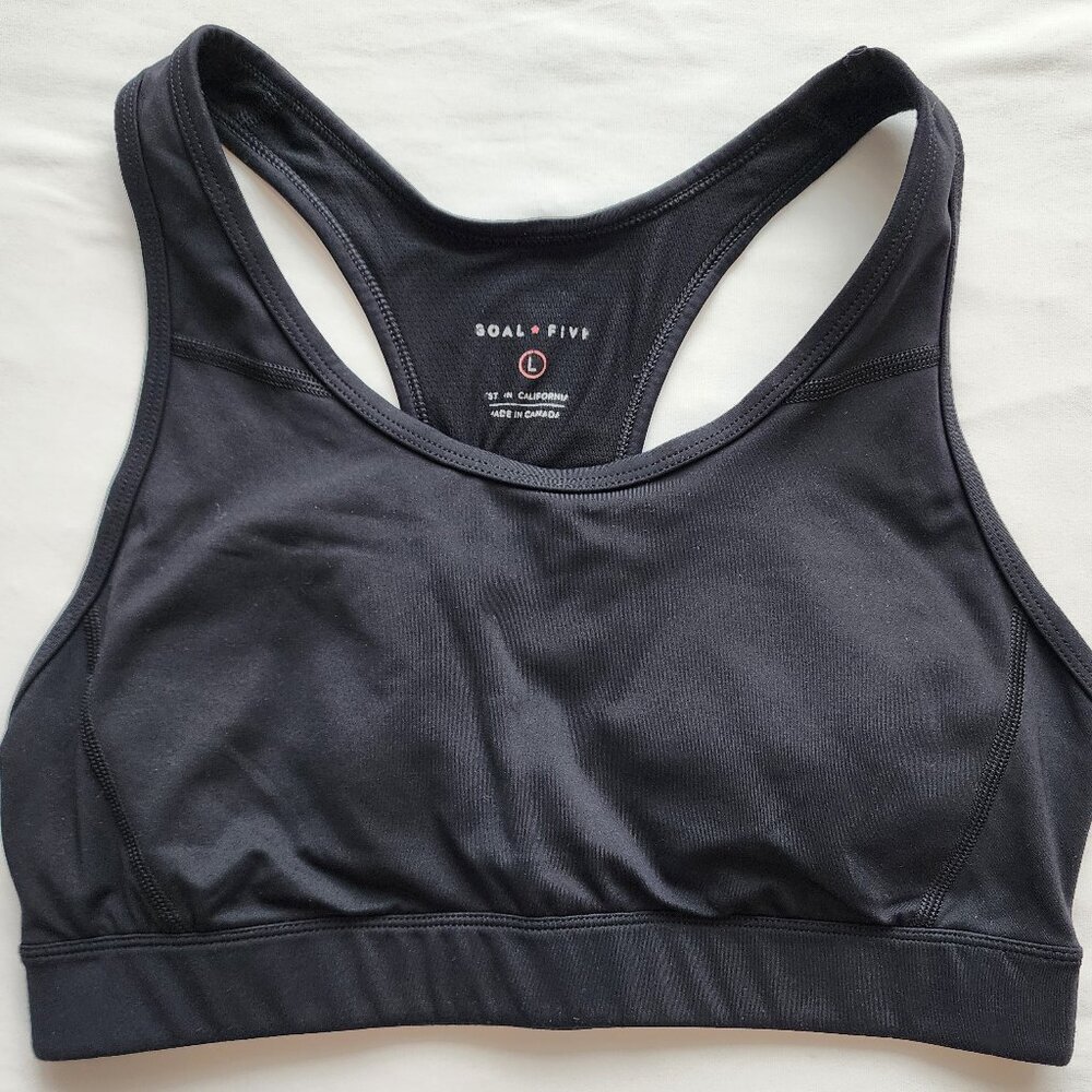 Goal Five Bra '99er Sports Bra SZ L BLACK Medium Support High-stretch Mesh